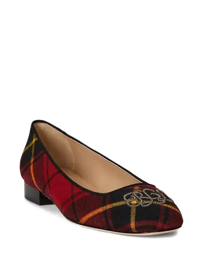Ralph Lauren Emellie Embellished Pumps In Red