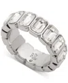 Ralph Lauren Emerald Crystal Tennis Ring In Metallic