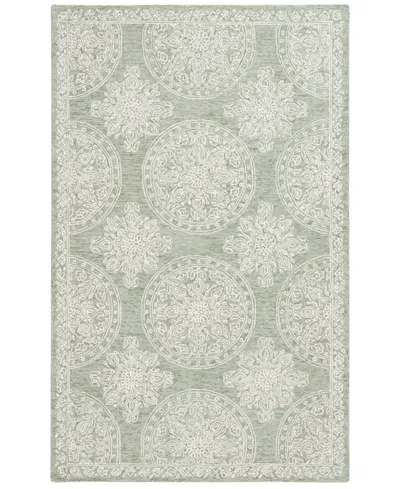 Ralph Lauren Emmett Lrl6936w 2'x5' Runner Area Rug In Sage,ivory