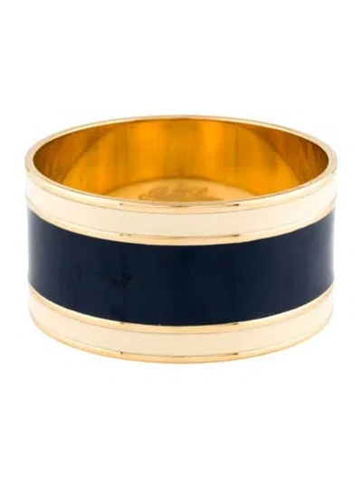 Pre-owned Ralph Lauren Enamel Bangle Bracelet, 7.5" In Blue