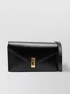 Ralph Lauren Envelope Shape Leather Cross-body Bag In Black