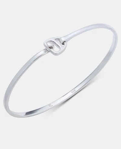 Ralph Lauren Equestrian Bangle In Sterling Silver In Gray