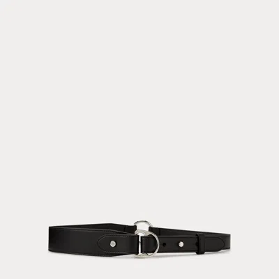 Ralph Lauren Equestrian D-ring Leather Belt In Black
