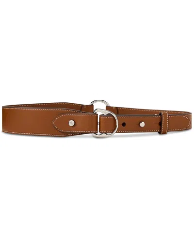 Ralph Lauren Equestrian D-ring Leather Belt In Brown
