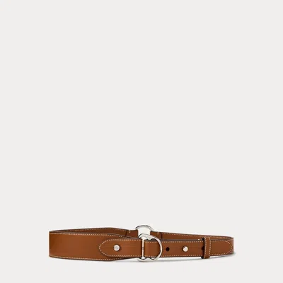 Ralph Lauren Equestrian D-ring Leather Belt In Brown