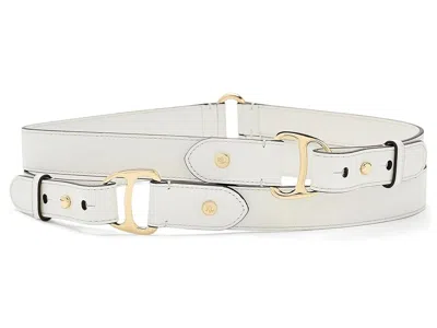 Ralph Lauren Equestrian Double Wrap-belt-wide Women's Belts White: Xl (40" Waist)