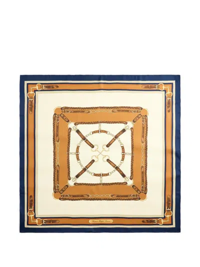 Ralph Lauren Equestrian-print Silk Scarf In Multi