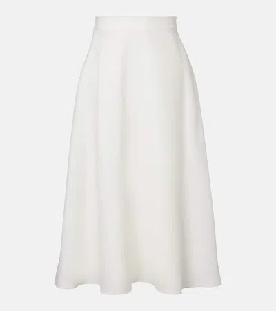 RALPH LAUREN ERICA LINEN MIDI SKIRT