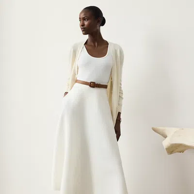 Ralph Lauren Erica Linen Skirt In Cream