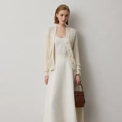 Ralph Lauren Erica Linen Skirt In Cream In White