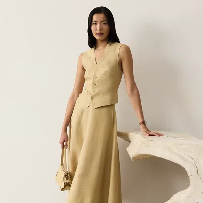 RALPH LAUREN ERICA LINEN SKIRT