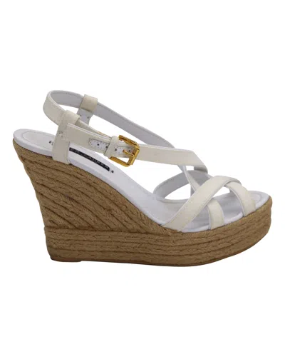 Polo Ralph Lauren Espadrilles In White Canvas