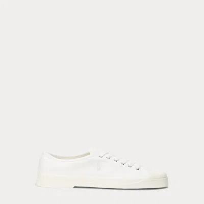 Polo Ralph Lauren Essence 100 Canvas Cap-toe Sneaker In Deckwash White