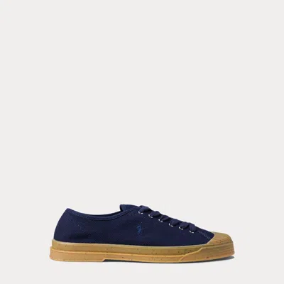 Polo Ralph Lauren Essence 100 Canvas Cap-toe Sneaker In Newport Navy In Multi