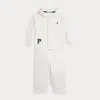 Ralph Lauren Estate-rib Letter Jacket & Pant Set In White