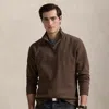 Ralph Lauren Estate-rib Quarter-zip Pullover In Brown