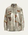 Ralph Lauren Evelina Equestrian Metallic Silk Shirt
