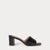 Ralph Lauren Everley Block-heel Calfskin Sandal In Black
