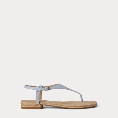 Ralph Lauren Everley Iii Nappa Leather Sandal In Alpine Blue