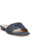 Ralph Lauren Everley Washed Denim Slide Sandal