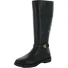 Ralph Lauren Everly Womens Leather Tall Mid-calf Boots In Black