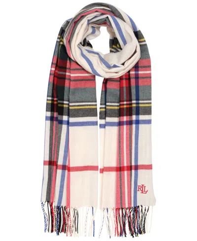 Ralph Lauren Exploded Plaid Pattern Scarf In Multi