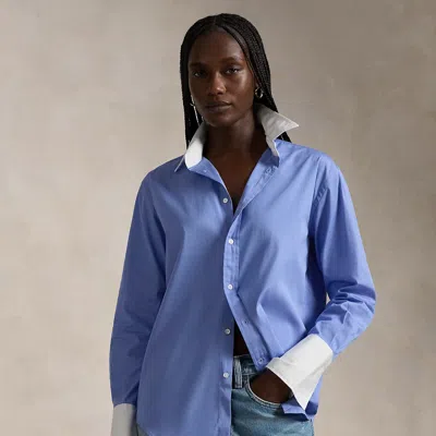 Polo Ralph Lauren Extended-cuff Cotton Shirt In Chopin Blue