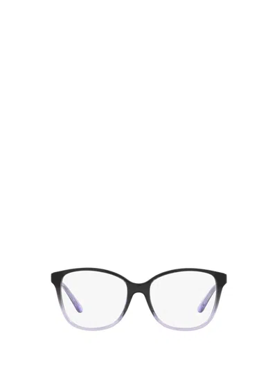 Ralph Lauren Eyeglasses In Shiny Gradient Black / Transparent Blue