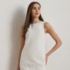 Ralph Lauren Eyelet Denim Sleeveless Shift Dress