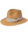 Ralph Lauren Paisley-band Straw Fedora In Tan
