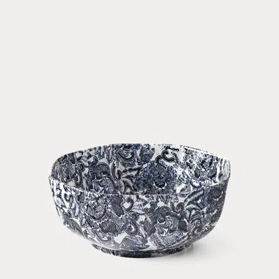 Ralph Lauren Faded Peony Octagonal Bowl In Indigo In Blue