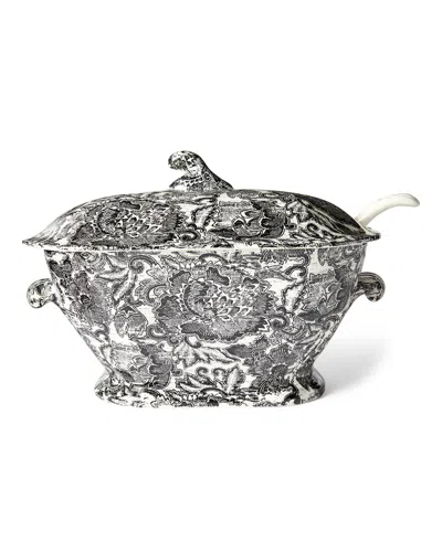Polo Ralph Lauren Faded Peony Soup Tureen In Black Multi