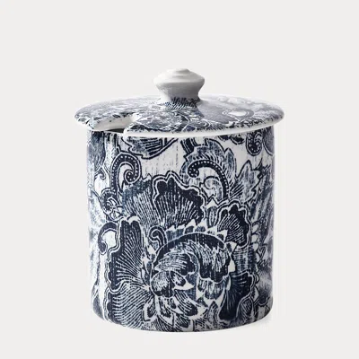 Ralph Lauren Faded Peony Sugar Pot In Indigo In Blue