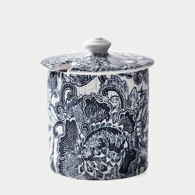 Ralph Lauren Faded Peony Sugar Pot In Black