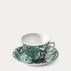 RALPH LAUREN FADED PEONY TEACUP & SAUCER