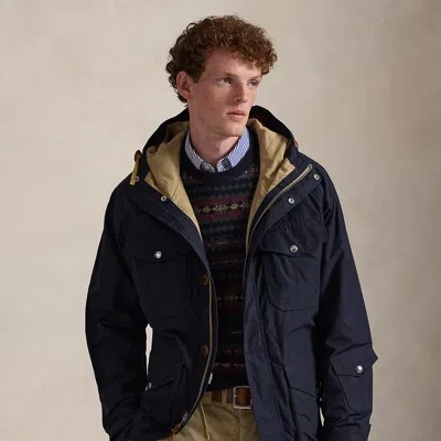 Ralph Lauren Faille Hooded Anorak In Blue