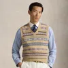 Ralph Lauren Fair Isle Cotton-wool Sweater Vest In Multi
