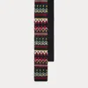 Ralph Lauren Fair Isle Knit Wool Tie In Black