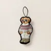 Ralph Lauren Fair Isle Polo Bear Ornament In Multi