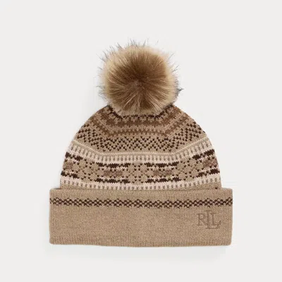 Ralph Lauren Fair Isle Pom-pom Wool-blend Beanie In Multi