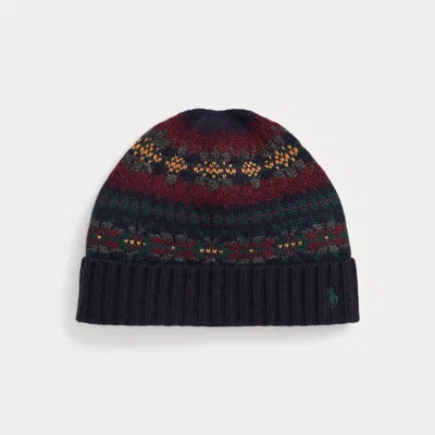 Ralph Lauren Fair Isle Wool-blend Beanie In Multi