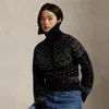 Ralph Lauren Fair Isle Wool-blend Cardigan In Black