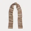 Ralph Lauren Fair Isle Wool-blend Scarf In Brown