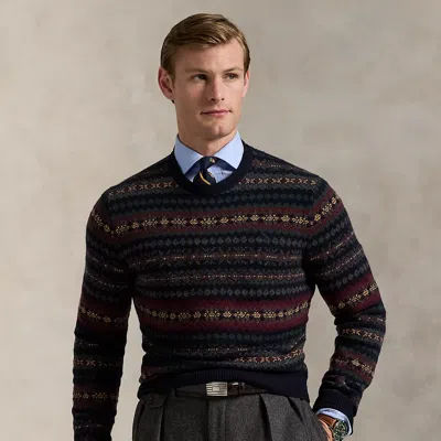 Ralph Lauren Fair Isle Wool Sweater In Blue