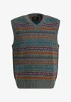 Ralph Lauren Fair Isle Wool Vest In Multi