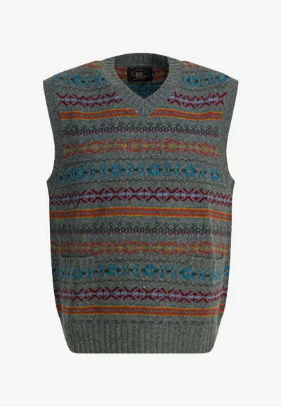 Ralph Lauren Fair Isle Wool Vest In Multi