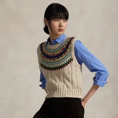 Ralph Lauren Fair Isle-yoke Sweater Vest In Multi