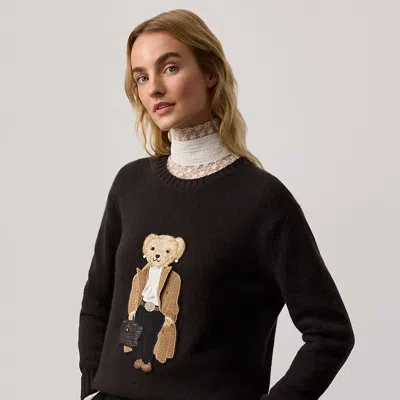 Ralph Lauren Fall Polo Bear Cashmere Sweater In Brown