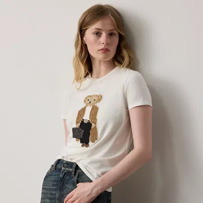 RALPH LAUREN RALPH LAUREN FALL POLO BEAR COTTON TEE