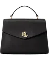 Ralph Lauren Farrah Small Leather Top-handle Satchel In Black